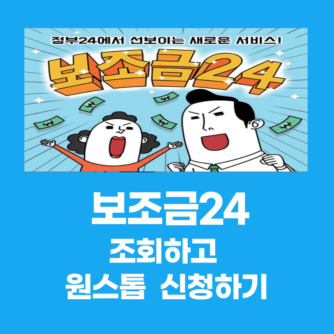  내가 받을 수 있는 정부 혜택  원스톱 확인하고 신청하는 보조금24