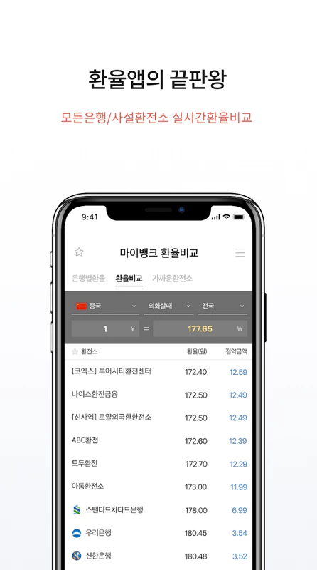 마이뱅크 어플 환율 확인