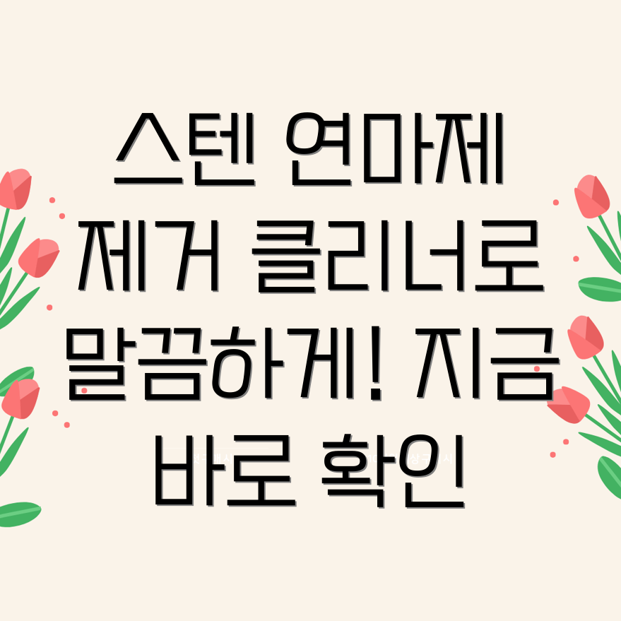 스텐 연마제 제거