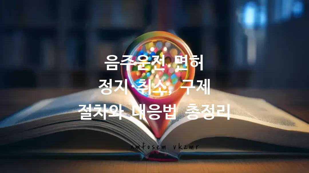 음주운전 면허 정지·취소, 구제 절차와 대응법 총정리