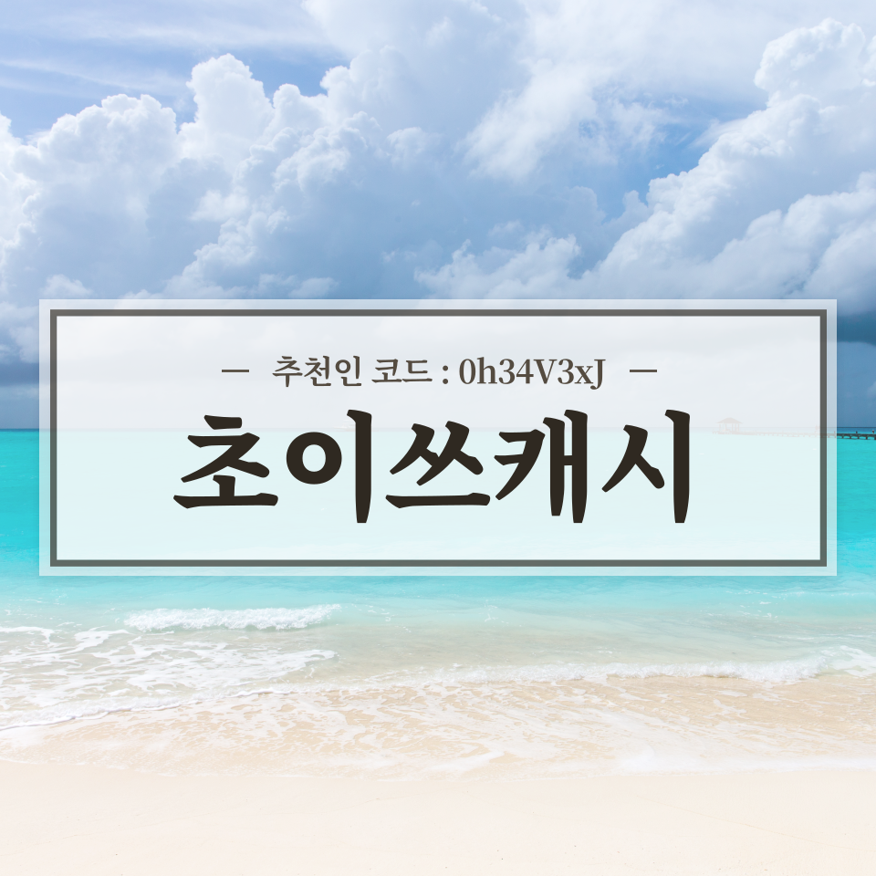  nodeline 초이쓰캐시 후기 (추천인 코드 : 0h34V3xJ)