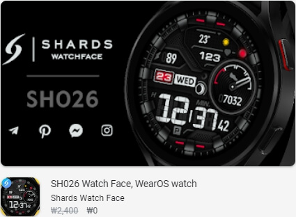 SH026 Watch Face&#44; WearOS watch
