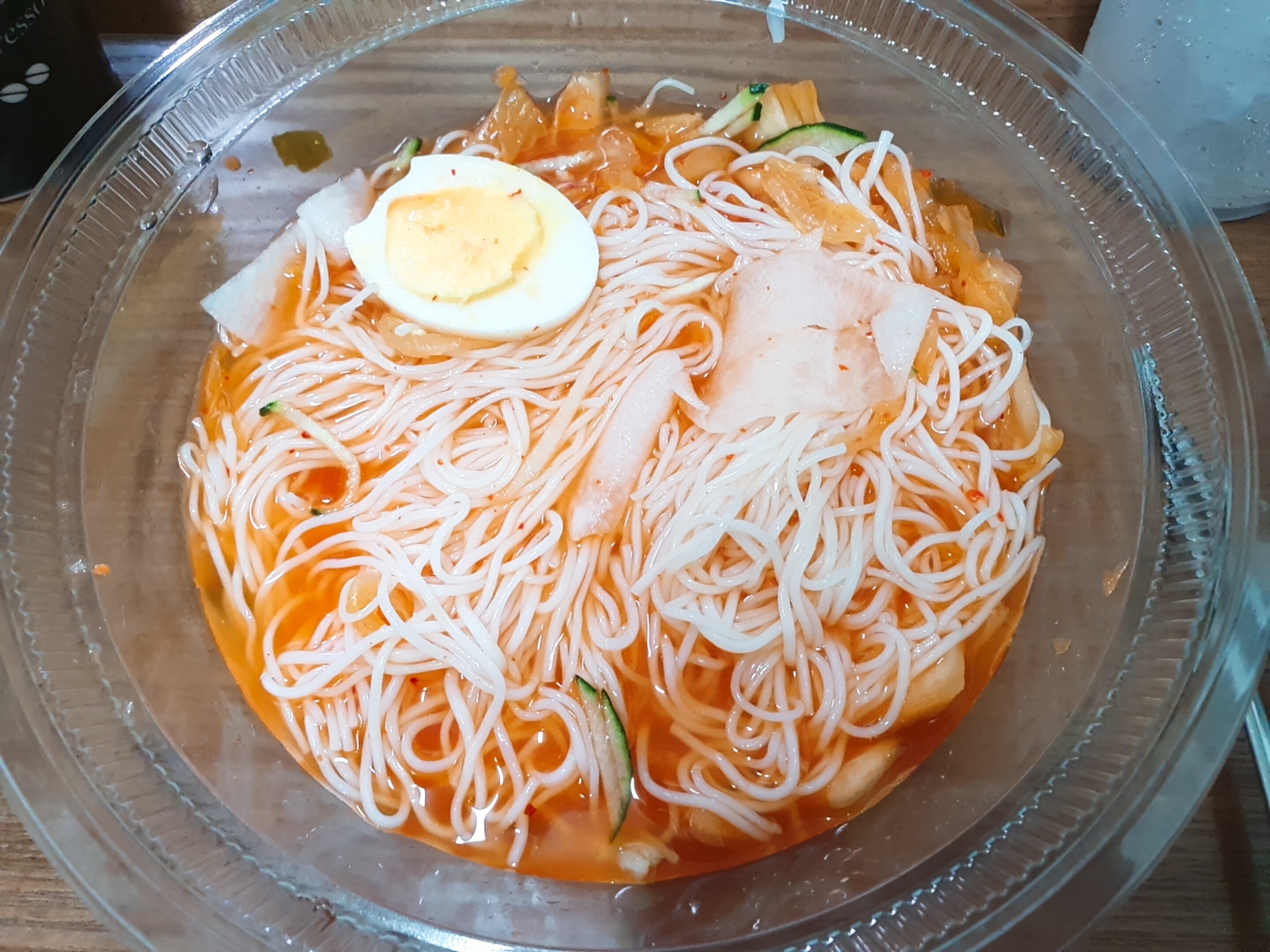 GS편의점 김치말이 국수 완성
