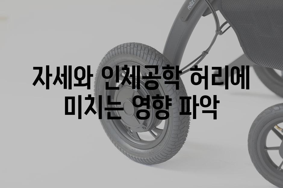 자세와 인체공학 허리에 미치는 영향 파악