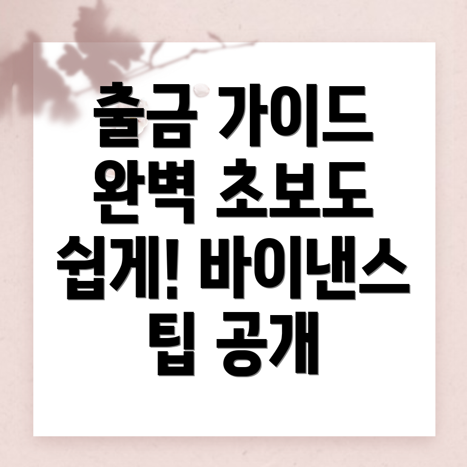 바이낸스 출금