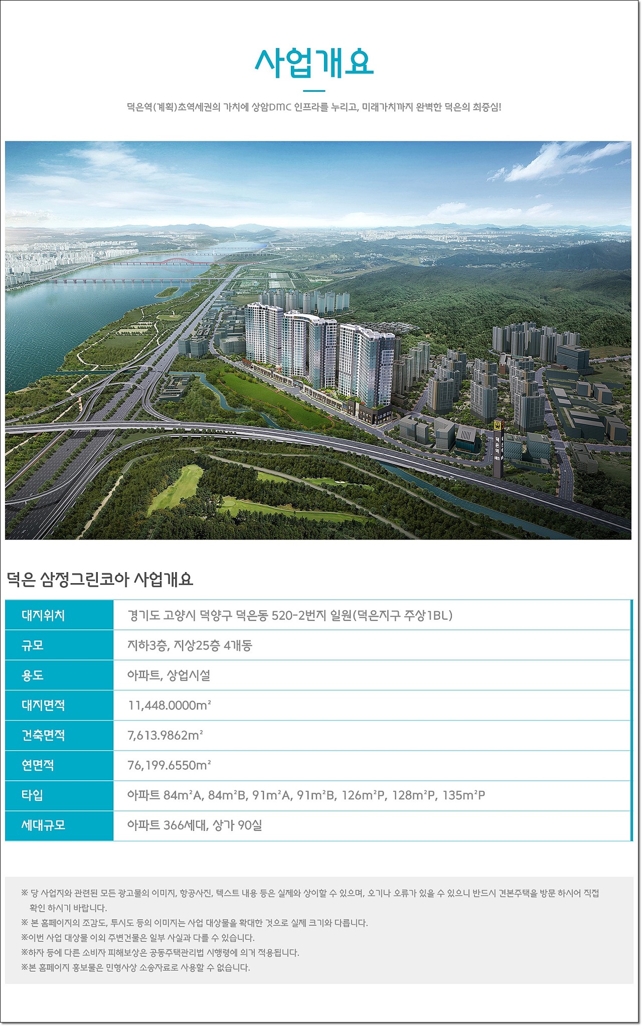  고양 덕은 삼정그린코아 더베스트 주택청약 분양가 안내