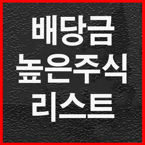  배당금 높은 주식
