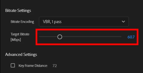 프리미어 프로에서 내보내기 설정 하는 모습