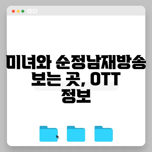 미녀와 순정남재방송 보는 곳, OTT 정보