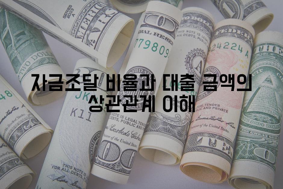 자금조달 비율과 대출 금액의 상관관계 이해