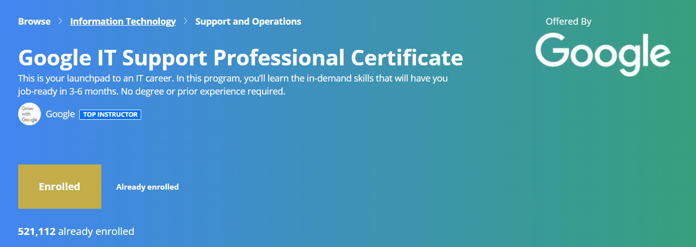  Google IT Support Professional Certificate #01