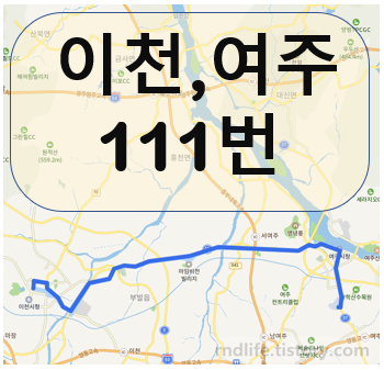  여주 111번 버스 노선 및 시간표(여주대,터미널,이천버스터미널)