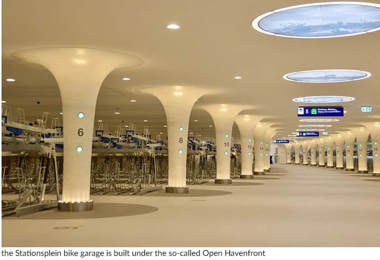  자전거 대란 암스테르담의 거대한 수중 차고 자전거 보관소 VIDEO: New Underwater Bike Parking at Amsterdam Central Station
