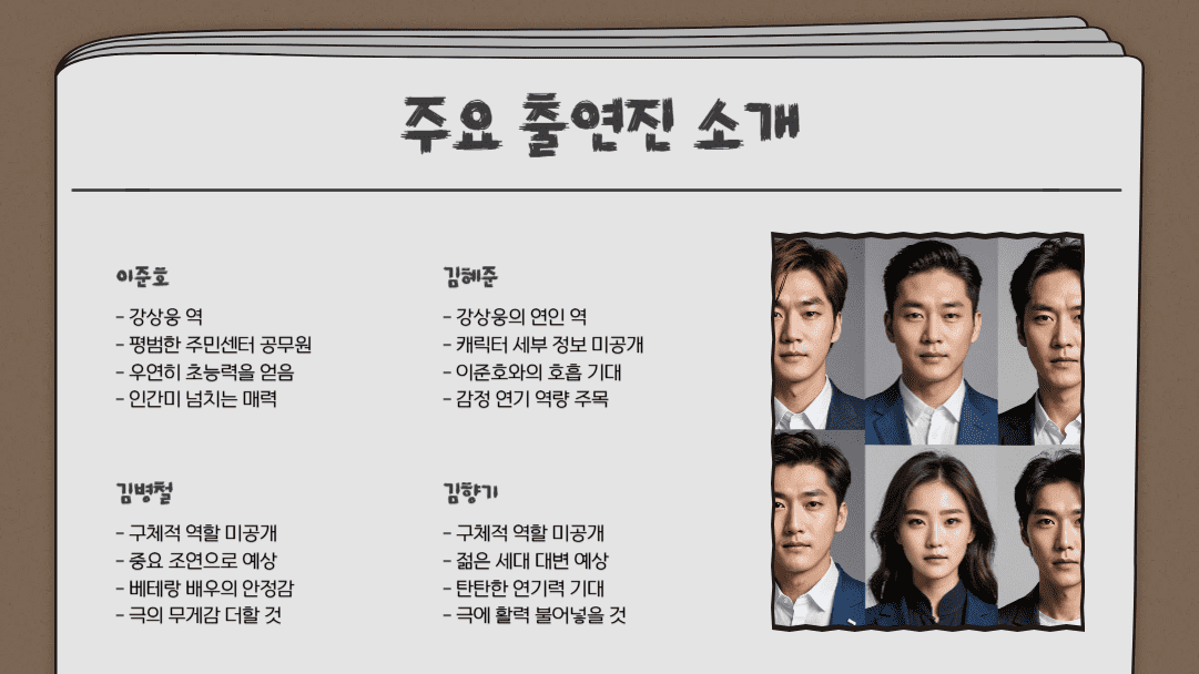 주요 출연진 소개