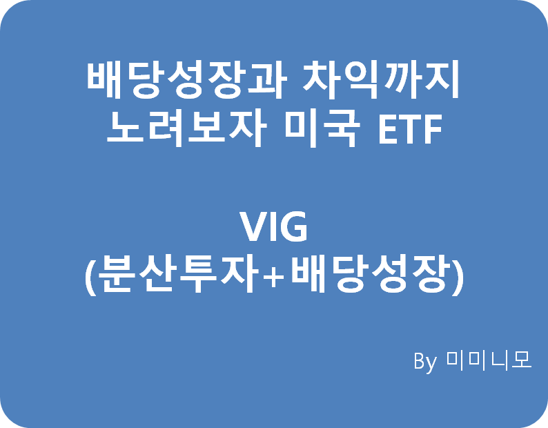  장기투자로 배당성장과 차익까지 노려보자! - 미국 ETF VIG