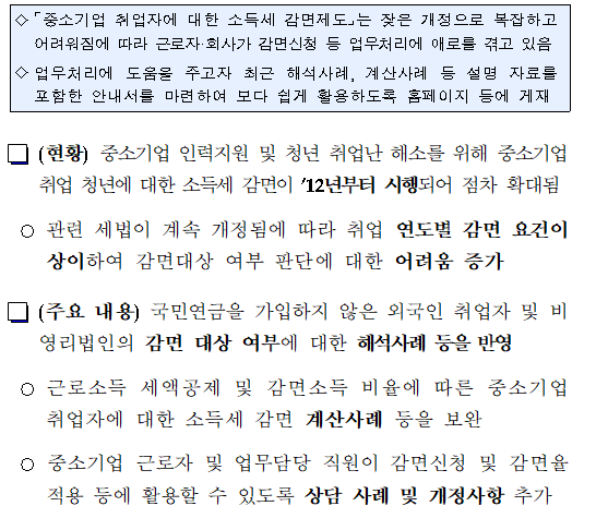 중소기업 취업자 소득세 감면 썸네일