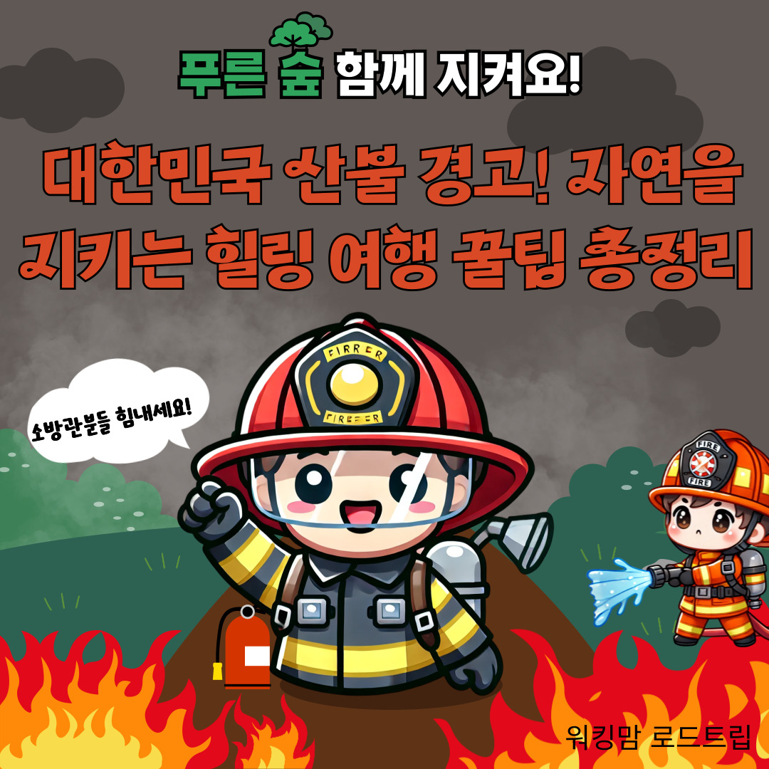 💡 대한민국 산불 경고! 자연을 지키는 힐링 여행 꿀팁 총정리-제작이미지
