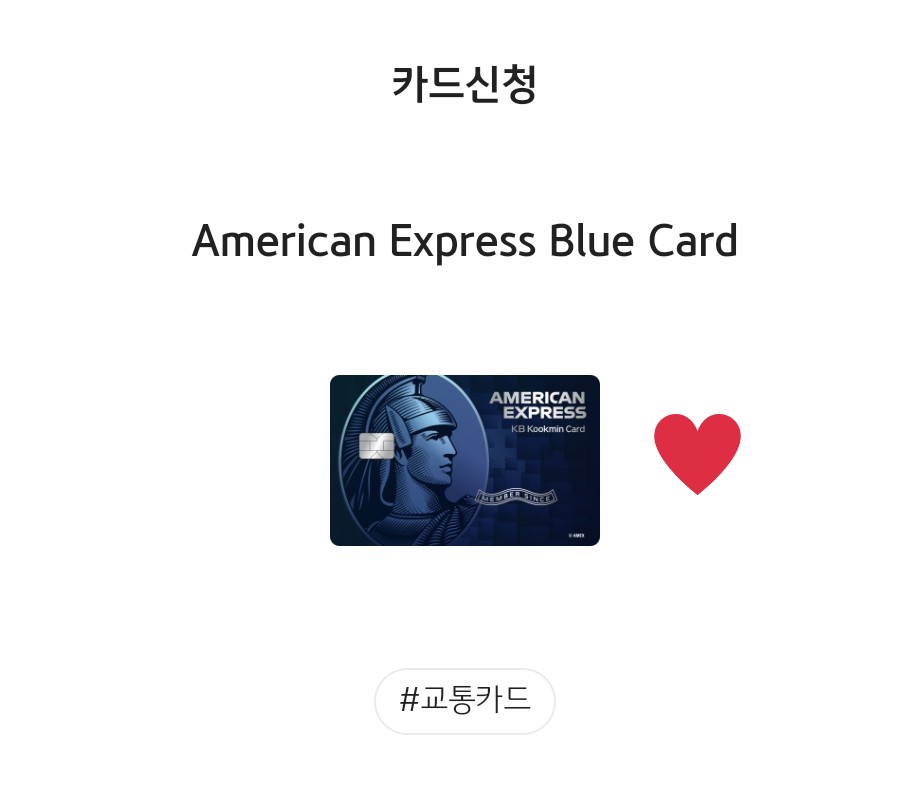 KB국민카드 아메리칸 익스프레스 블루 1
