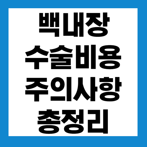  백내장 수술비용 및 주의사항 알아보기 (수술비용 저렴한 곳)
