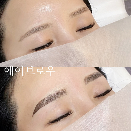  천안눈썹문신,  붉은눈썹은 이렇게 커버하세요