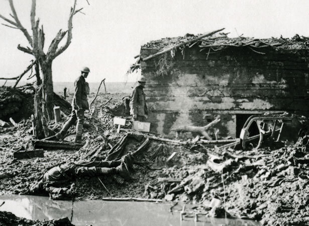 파스샹달 전투 파괴된 독일군 진지