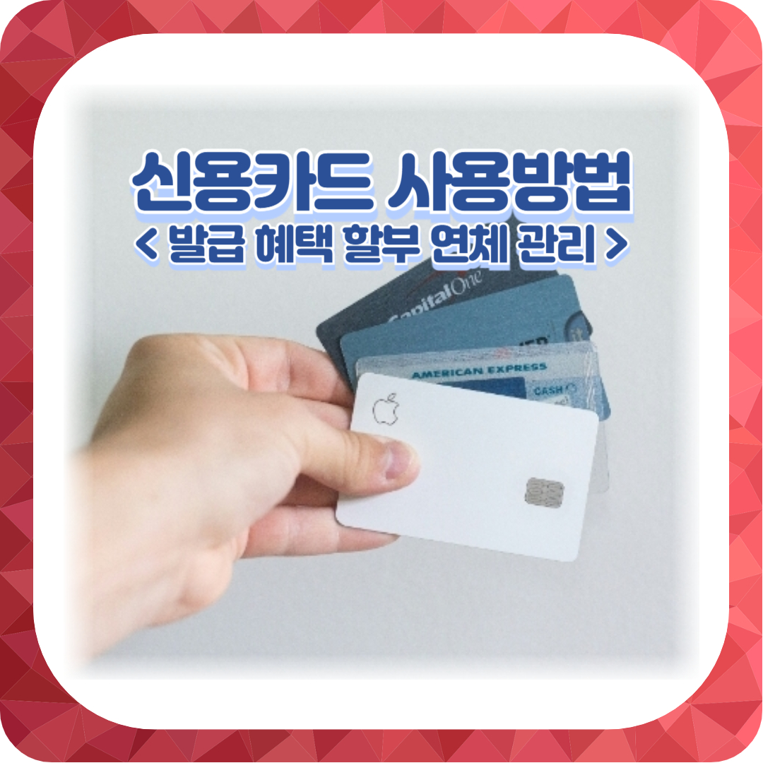  신용카드 발급 혜택 및 할부, 연체 관리 등 사용방법 알아