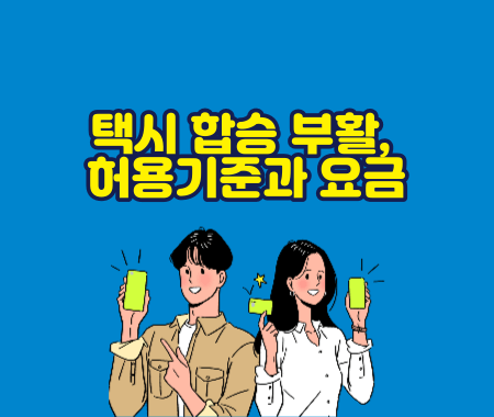 택시 합승 부활&#44; 허용기준과 요금