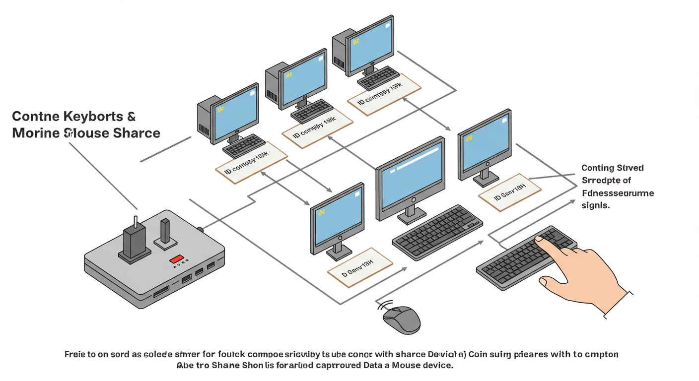 키보드, 마우스 공유기를 사용해야 할까요? 여러대 컴퓨터를 동시에 움직이기
