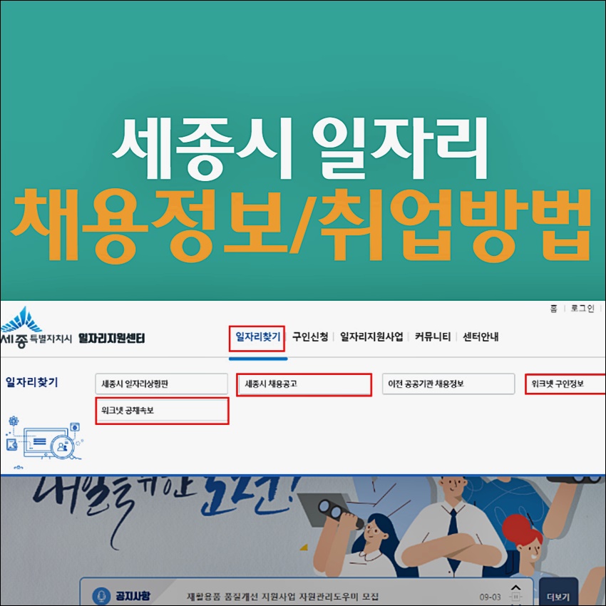 세종시 구인구직 채용정보