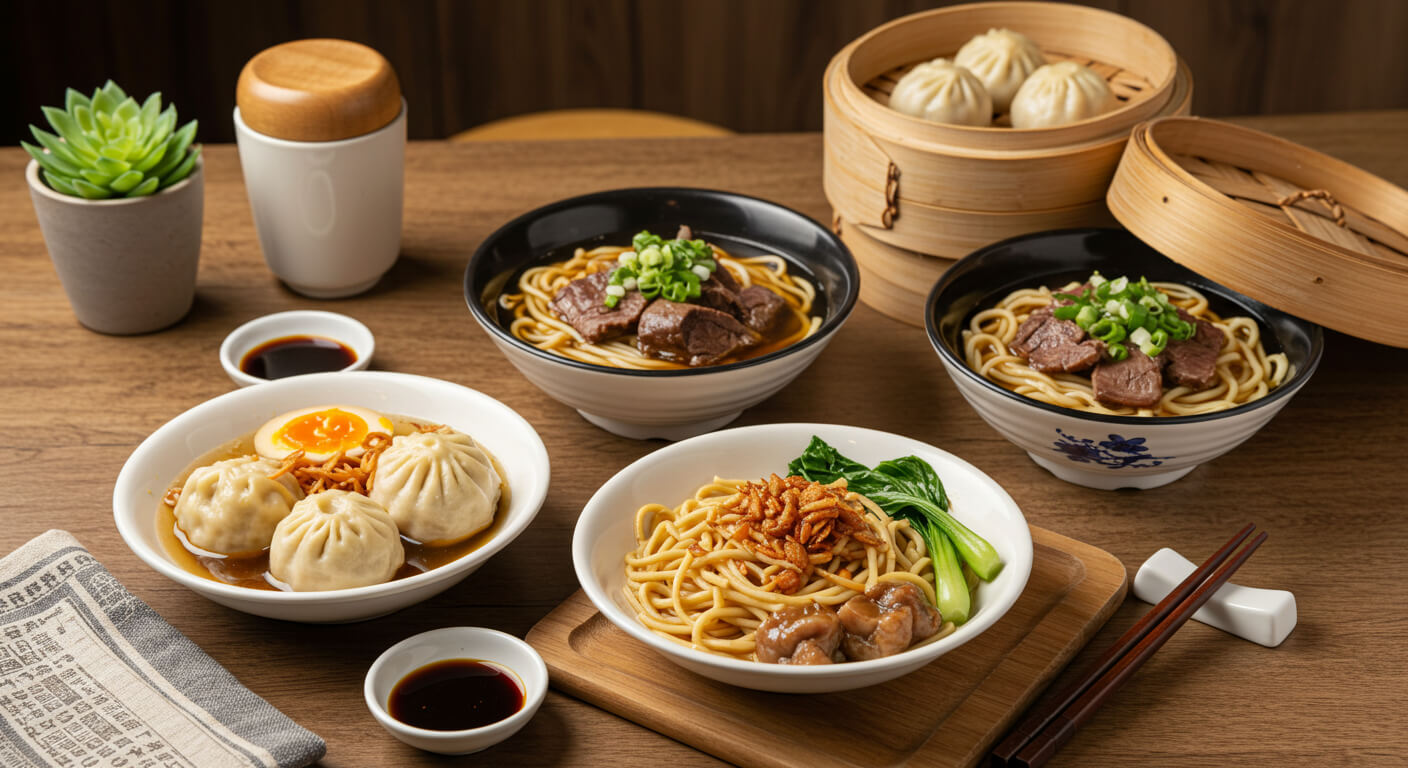 대만 전통 요리의 향토적 분위기