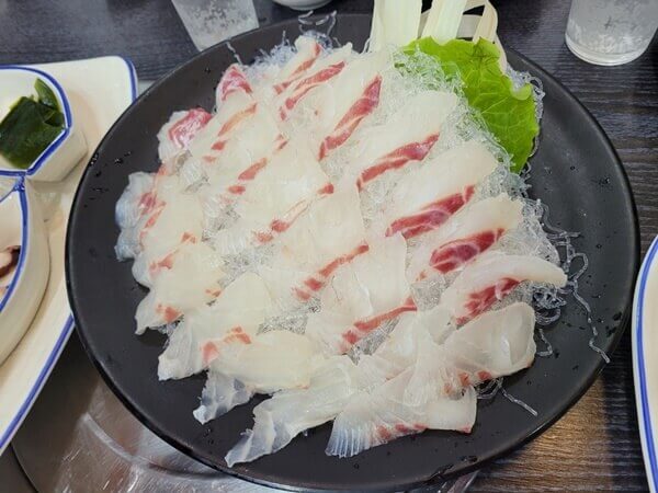 제주 대포횟집 참돔회