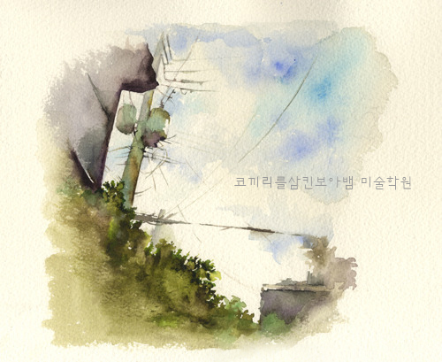  청담동미술학원 코끼리를삼킨보아뱀 미술학원 - 수채화 연습
