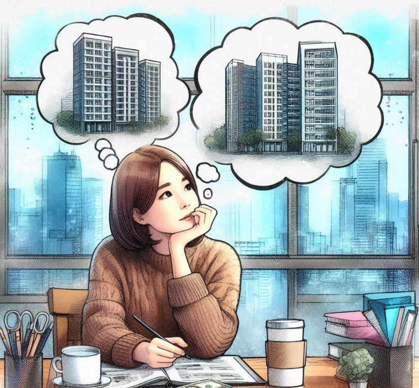 아파트 가격에 대해 생각하는 사람