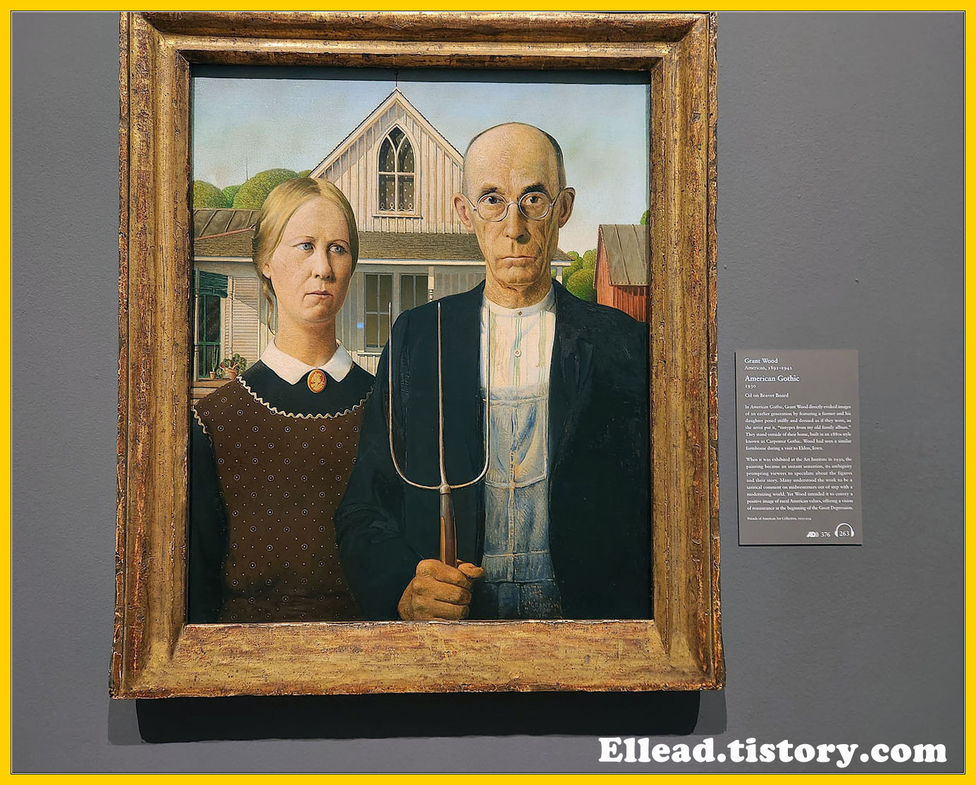 시카고 미술관 시카고 미술관 Grant Wood, American Gothic, 1930