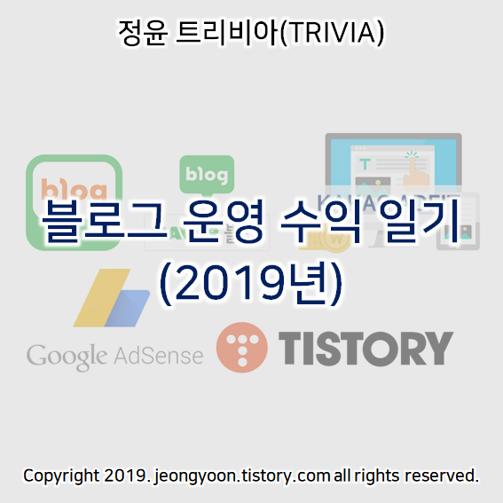  블로그 운영 수익 일기 (2019년)