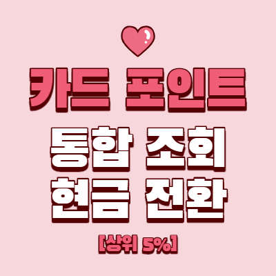  카드포인트 통합 조회 및 현금 전환