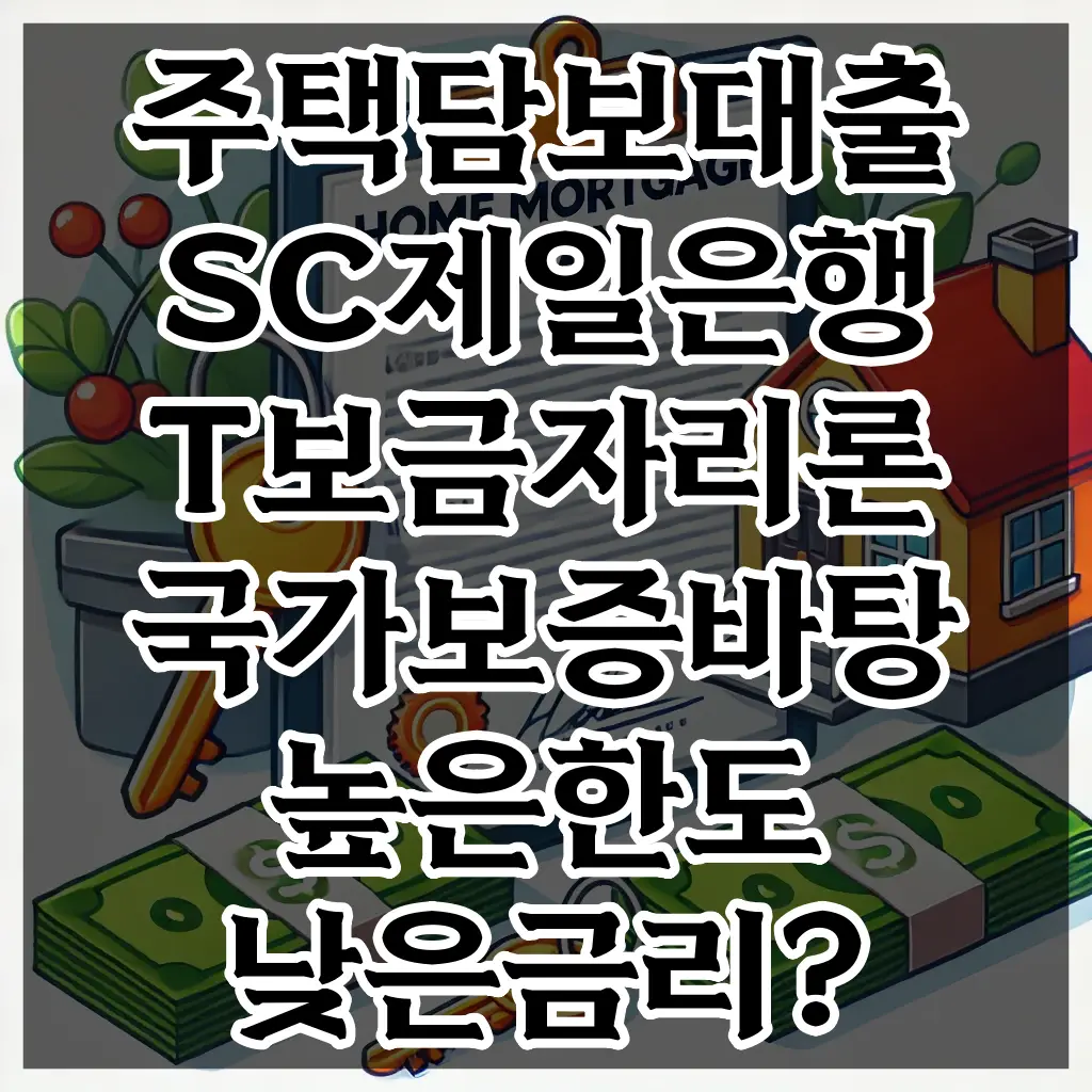 주택담보대출 SC제일은행 T보금자리론