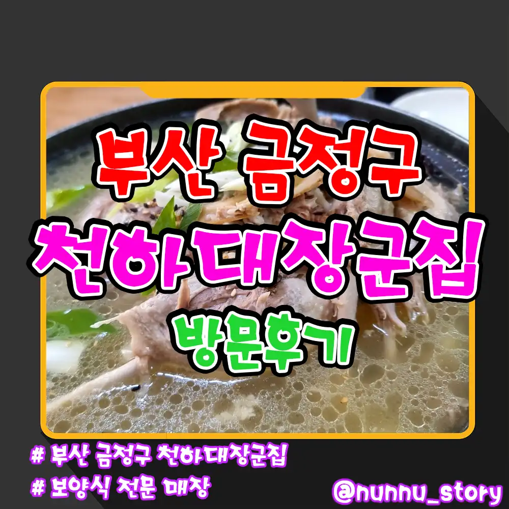 부산 금정구 천하대장군집 오리백숙