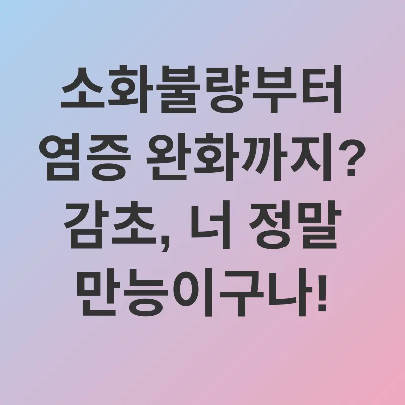 감초 효능_1