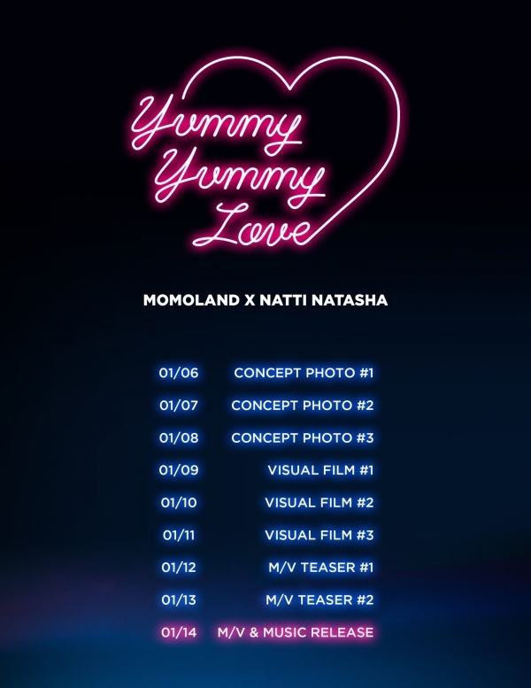  모모랜드, 신곡 'Yummy Yummy Love' 스케줄러 공개...14일 발매