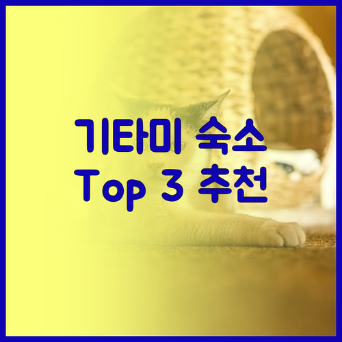 기타미 여행 필수 숙소! 현지인이 추