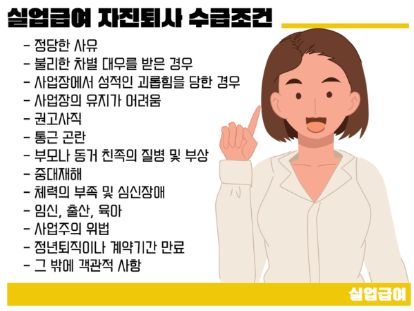 자진퇴사시 실업급여 조건