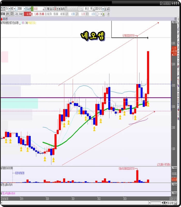 네오셈-월-봉-차트