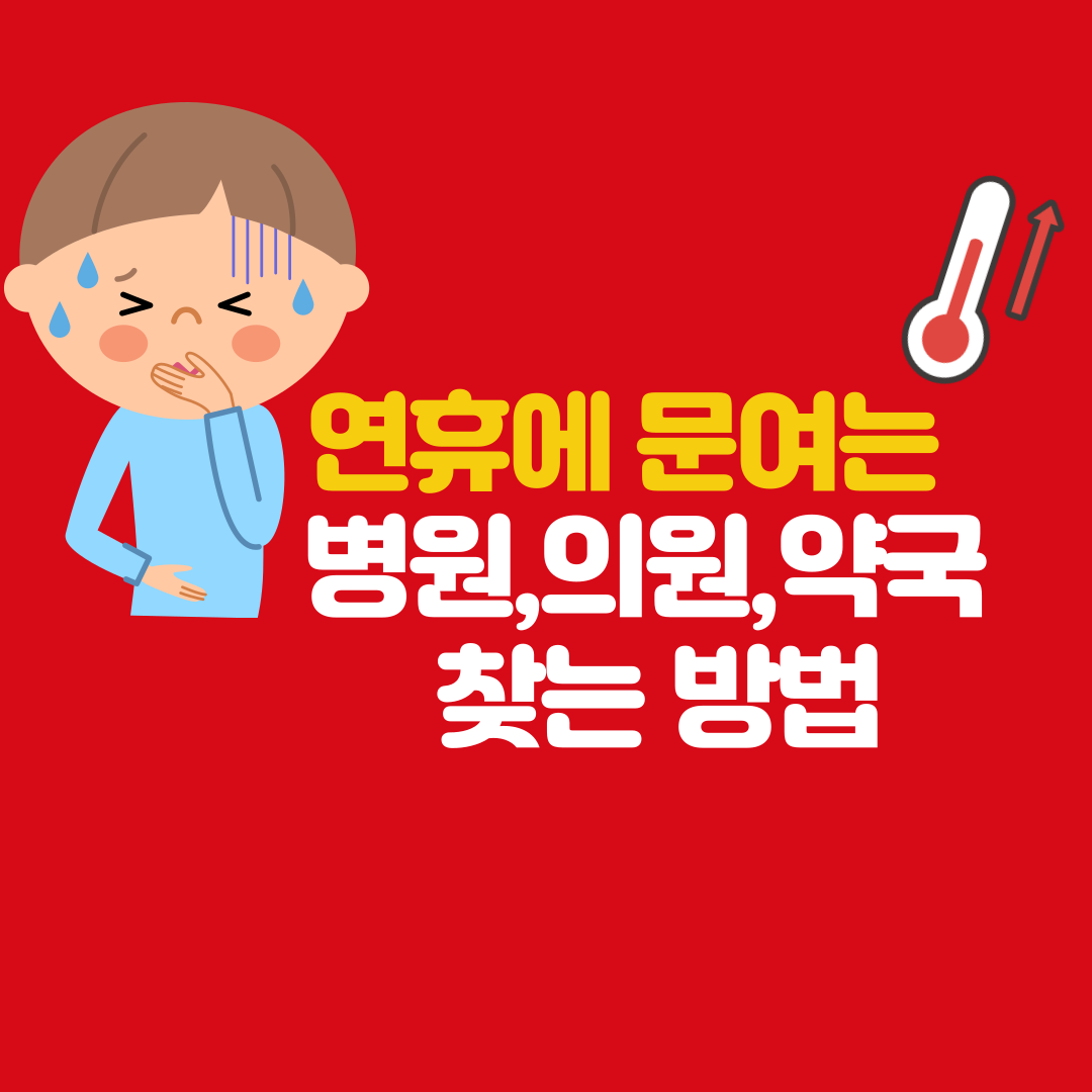공휴일 연휴 문여는 병원 찾기