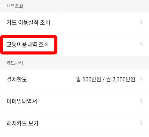 카카오카드 교통카드