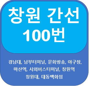  창원 100번 버스 노선 안내