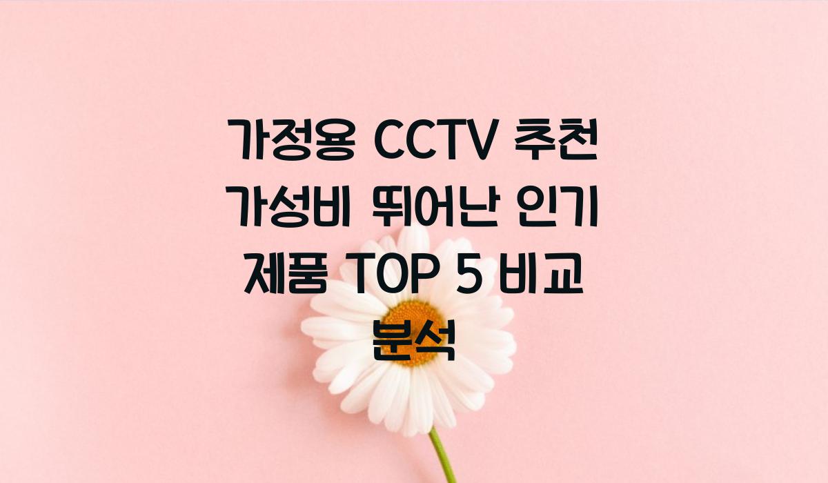 가정용 CCTV 추천