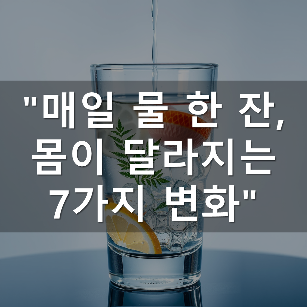 &quot;매일 물 한 잔, 몸이 달라지는 7가지 변화&quot;