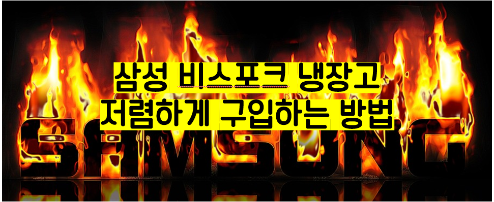  삼성 비스포크 냉장고 후기는 그만! 저렴하게 사는방법