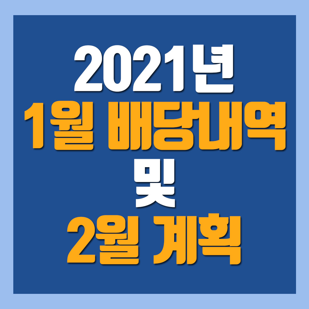  2021년 1월 배당내역 및 결과분석